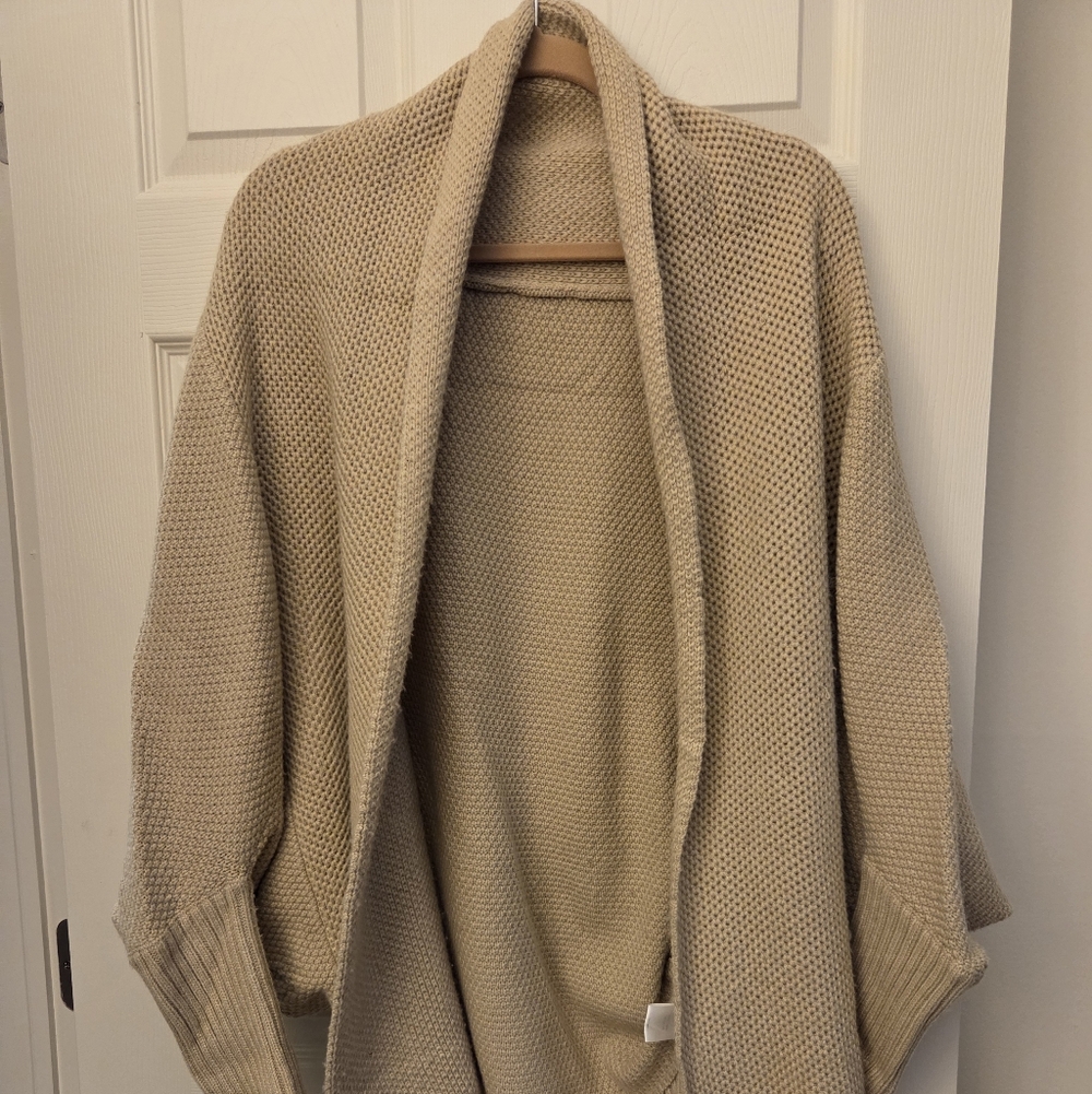 Cozy Cream Open-Front Sweater
